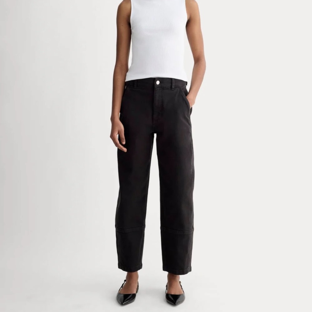 Everlane Black Straight-Leg High-Rise Pants
